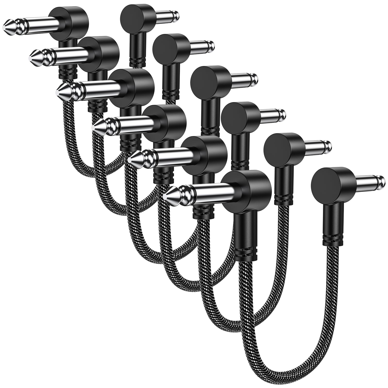 MOSWAG Guitar Patch Cables 6 Pack 6inch Effect Pedal Cable for Amplifiers and Mixing Console  
MOSWAG Guitar Patch Cable