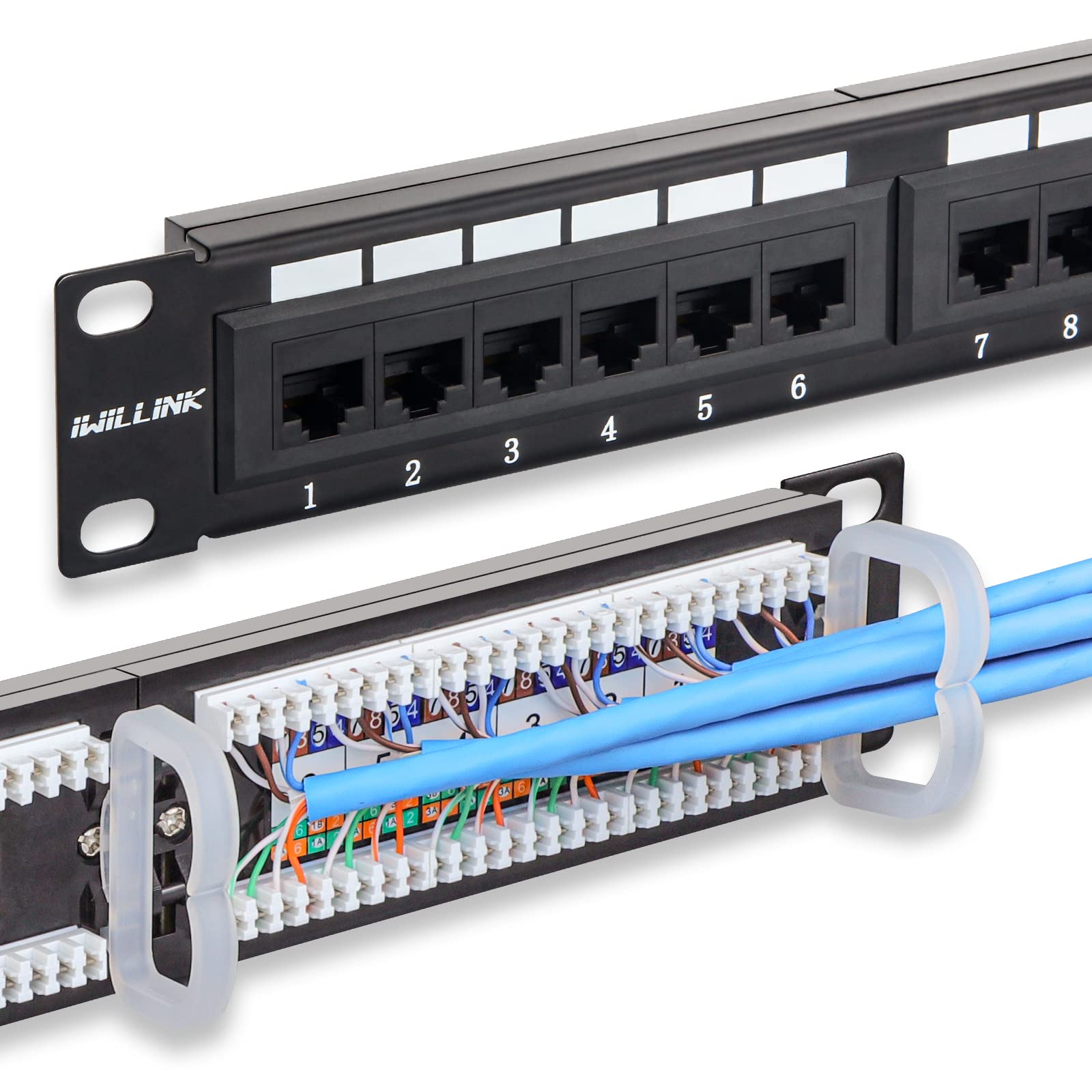 iwillink 24-Port Cat6 Patch Panel for Gigabit Ethernet Connections Ideal for Network Professionals
| iwillink 10Gbps RJ
