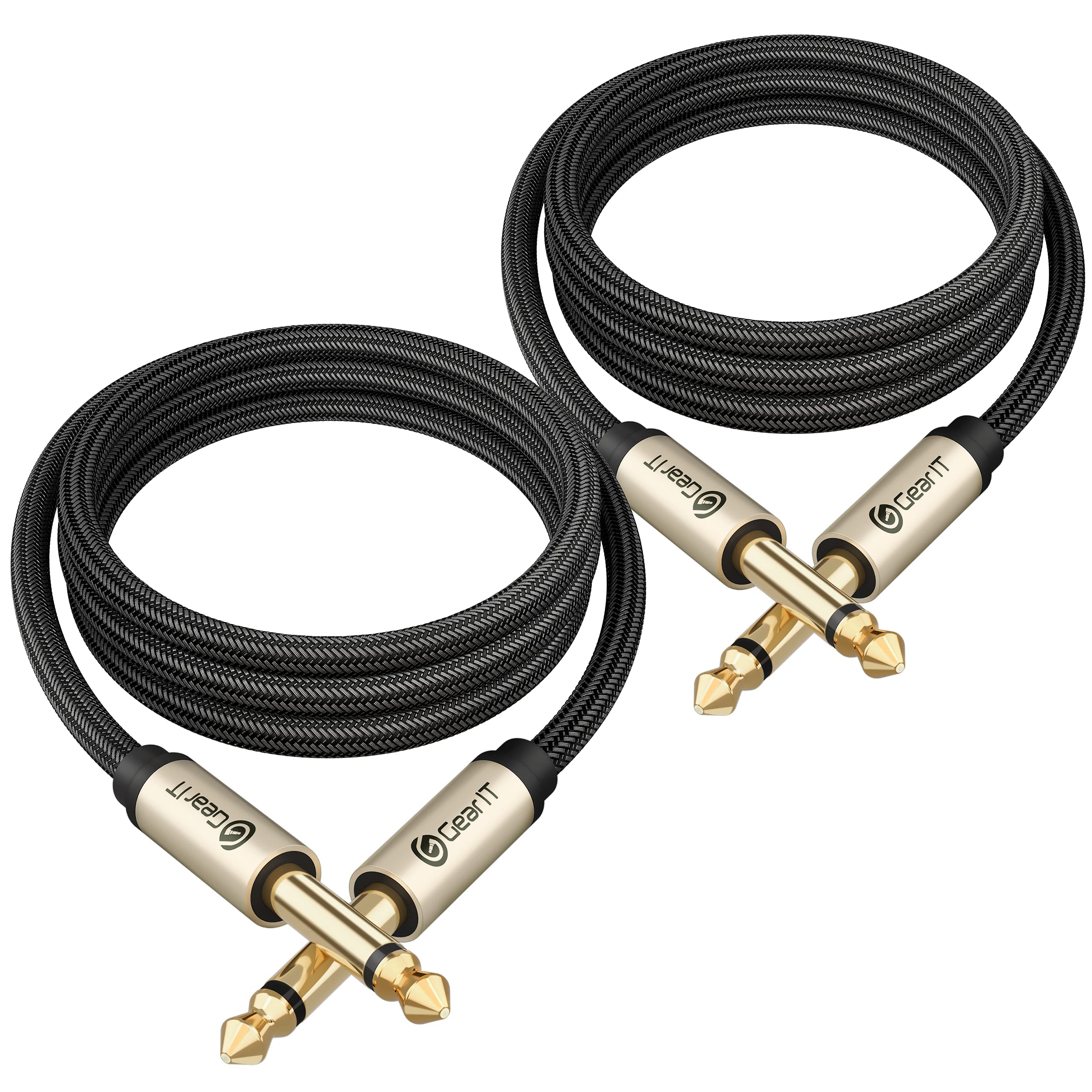 GEARit Guitar Instrument Cable (3ft 2-Pack) for Guitarists and Bassists in Studio and Live Performances, High-Quality A